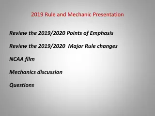 2019 NCAA Lacrosse Rule and Mechanic Presentation Overview