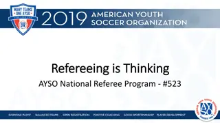 AYSO National Referee Program Scenarios: Enhancing Refereeing Skills