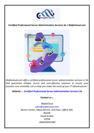 Certified Professional Server Administration Services Sa | Wafaicloud.com