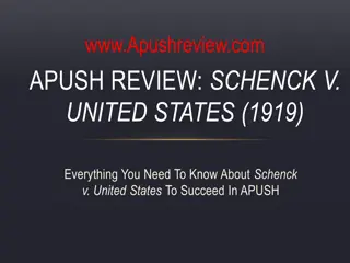 Schenck v. United States (1919) - Understanding the Impact on Free Speech Rights