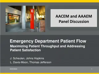 Maximizing Emergency Department Patient Flow and Addressing Patient Satisfaction in Panel Discussion