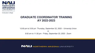 NAU Graduate Coordinator Training and Updates for Academic Year 2022-2023