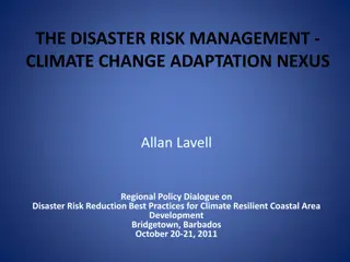 Disaster Risk Management and Climate Change Nexus in Caribbean Region