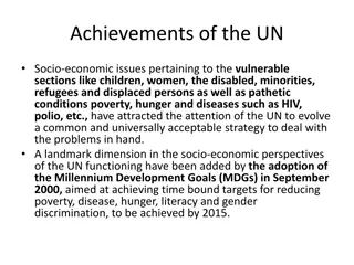 UN's Impact on Socio-Economic Development and Rights of Vulnerable Groups