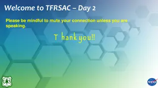 TFRSAC Day 2 Meeting Overview & Objectives