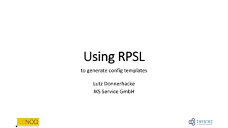 Advanced Routing Policy Specification Language (RPSL) Concepts and Examples