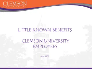 Little-Known Benefits for Clemson University Employees