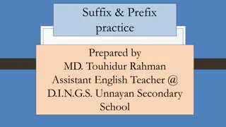 Suffix & Prefix Practice Examples from Exam Boards