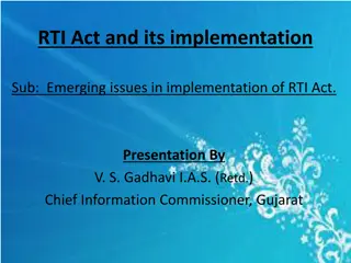 Challenges and Recommendations for Effective Implementation of RTI Act in India