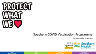 Southern COVID Vaccination Programme Resources for Providers