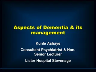 Dementia and Alzheimer's Disease Management