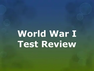 World War I Test Review and Historical Overview