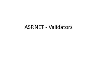 ASP.NET Validators and Validation Controls