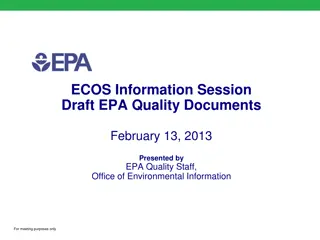 Enhancing Quality Assurance Practices in EPA Documents