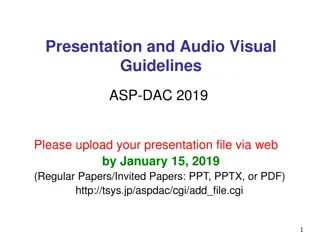 Guidelines for Uploading Presentation Files at ASP-DAC 2019