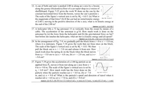 Physics Problems: Work, Energy, and Forces