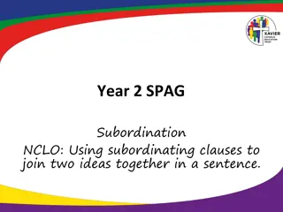 Understanding Subordination in Sentence Structure