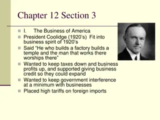 The Prosperous 1920s: President Coolidge and the Changing American Landscape