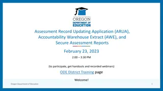 Oregon Department of Education - Assessment Resources and Updates