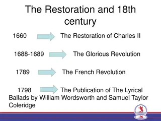 The Restoration and 18th Century: Key Events and Political Developments