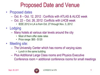 Proposed International Physics Conference 2012: Details and Schedule