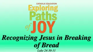 Recognizing Jesus in the Breaking of Bread: Luke 24:30-31 Reflection