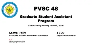 Insights into PVSC Graduate Student Assistant Program Planning