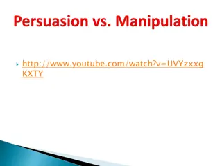 Persuasion and Manipulation in Communication