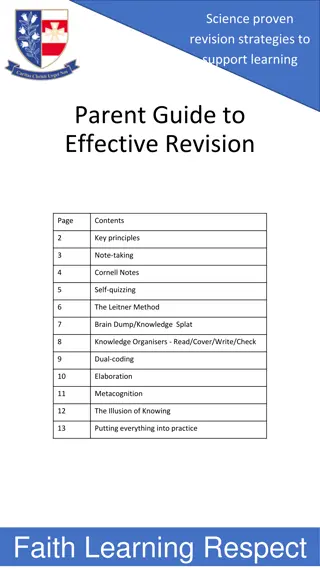 Effective Revision Strategies for Optimal Learning