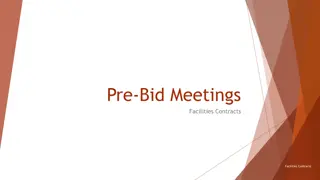 Facilities Contracts Pre-Bid Meetings Guidelines