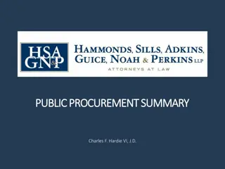 Public Procurement Laws & Procedures