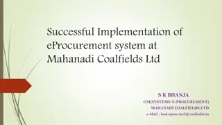 Successful Implementation of eProcurement System at Mahanadi Coalfields Ltd.