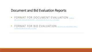 Document and Bid Evaluation Reports: A Comprehensive Overview