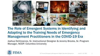 Emergent Systems for Training Needs in COVID-19 Era