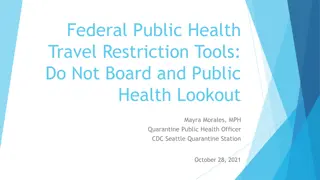 Federal Public Health Travel Restrictions and Do Not Board Protocol