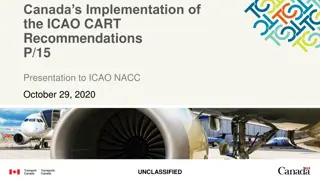 Canada's Implementation of ICAO CART Recommendations & COVID-19 Measures