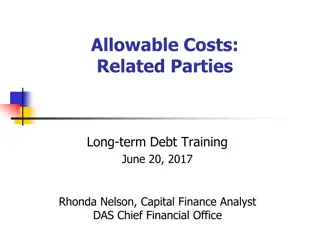 Guidelines on Allowable Costs and Related Parties in Long-term Debt Training