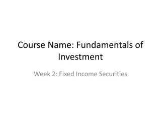 Fixed Income Securities: Bonds Overview