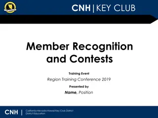 Key Club Recognition and Contests Training Event