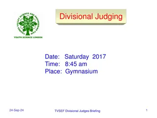 TVSEF Divisional Judging Event Overview