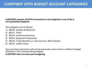 Managing Budget Allocations in CUNYFIRST OTPS System