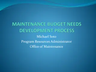 Comprehensive Overview of Maintenance Budgeting Process in the Office of Maintenance