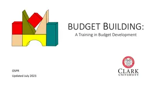 Training in Budget Development: Key Principles and Regulations