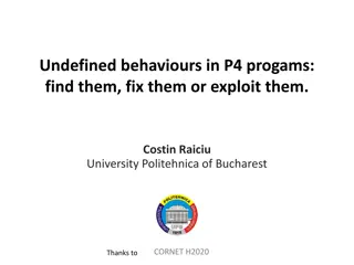 Understanding Undefined Behaviours in P4 Programs