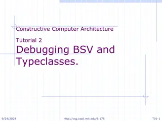 Debugging Techniques in Constructive Computer Architecture