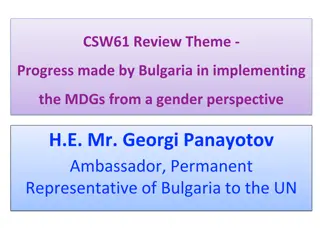 Progress of Gender Equality in Bulgaria: A Review from a Gender Perspective