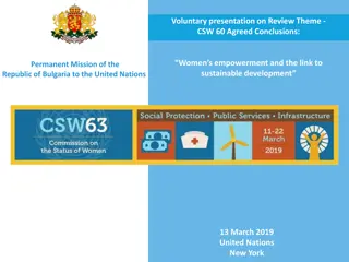 Achieving Gender Equality and Women's Empowerment in Bulgaria: A Review of CSW 60 Agreed Conclusions