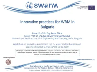 Innovative Practices for Water Resources Management in Bulgaria