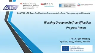 Progress Report on QUATRA.TPG.A Qualifications Frameworks for Trust