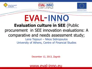 Evaluation Culture in SEE: Comparative Study in Public Procurement Innovation